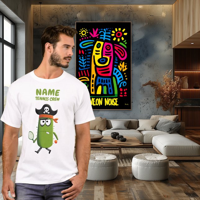 T-shirt Funny Pirate Cactus équipe de tennis | Personnalis (Créateur téléchargé)