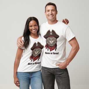 T-shirt Funny Pirate Chemise de chat - Meow ou Jamais