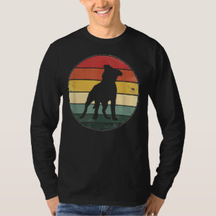 T-shirt Funny Pitbull Vintage Pit Bull Chien Papa Maman Lo