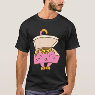 T-shirt Funny Pizza Box Chat Cool Italien Nourriture Kitte