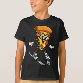 T-shirt Funny Pizza Ski Cheesy Pie Foodie Skiing Instructo