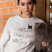 Funny Plan With My Cat Cute Drawing Typografy