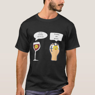 T-shirt Funny Plisner Bière Rouge Vin Blague