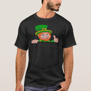 T-shirt Funny Pocket Leprechaun St. Patrick's Day Lucky Gi