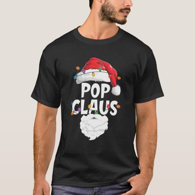 T-shirt Funny Pop Claus Père Noël Famille Pyjamas de Noël (Devant)