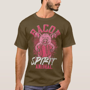 T-shirt Funny Pork Lover Pig Bacon Est Mon Esprit Animal B
