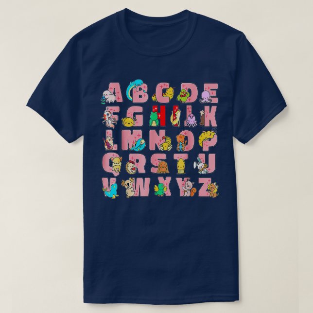 T-shirt Funny Pre K Kindergarten Hi Alphabet Back To Schoo (Design devant)