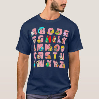 T-shirt Funny Pre K Kindergarten Hi Alphabet Back To Schoo