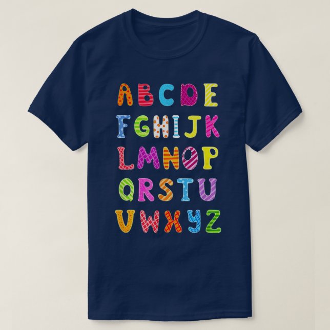 T-shirt Funny PrK Kindergarten Hi Alphabet Retour À L'Écol (Design devant)