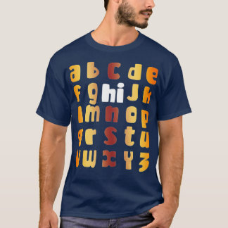 T-shirt Funny PrK Kindergarten Hi Alphabet Retour À L'Écol