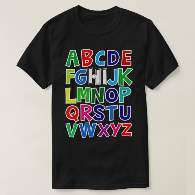T-shirt Funny PrK Kindergarten Hi Alphabet Retour À L'Écol (Design devant)