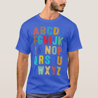 T-shirt Funny PrK Kindergarten Hi Alphabet Retour À L'Écol