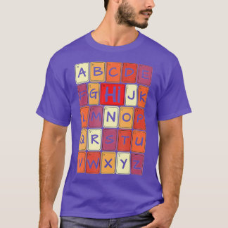 T-shirt Funny PrK Kindergarten Hi Alphabet Retour À L'Écol