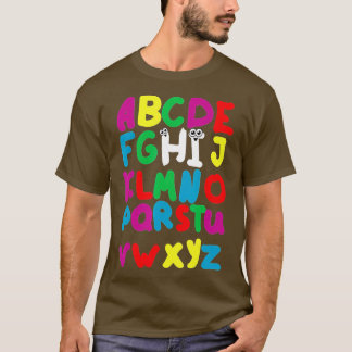 T-shirt Funny PrK Kindergarten Hi Alphabet Retour À L'Écol