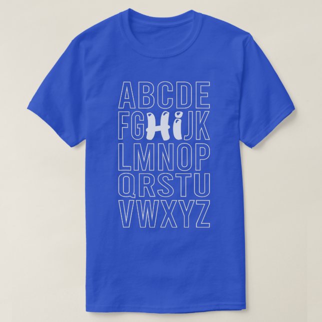 T-shirt Funny PrK Kindergarten Hi Alphabet Retour À L'Écol (Design devant)