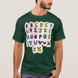 T-shirt Funny PrK Kindergarten Hi Alphabet Retour À L'Écol