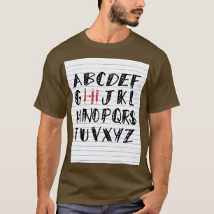 T-shirt Funny PrK Kindergarten Hi Alphabet Retour À L'Écol
