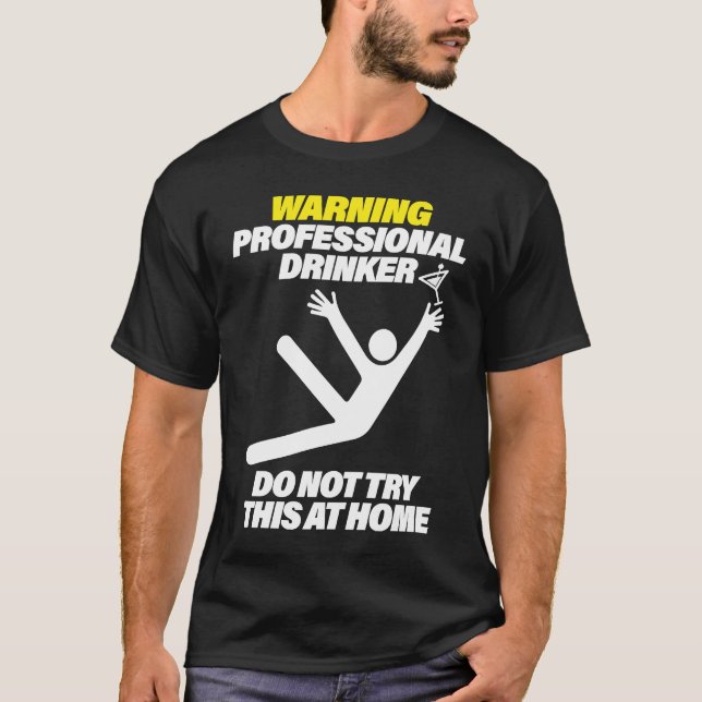 T-shirt Funny Professional Drinker Dive Bar Pub Crawl T (Devant)