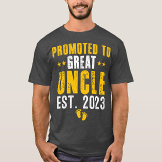 T-shirt Funny Promoted To Great Uncle Est 2023 Soon To Be