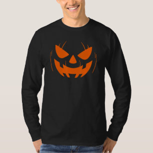 T-shirt Funny Pumkin Face Orange Effrayant Halloween Jack 