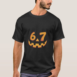 T-shirt Funny Pumpkin Face 6.7 Halloween Design
