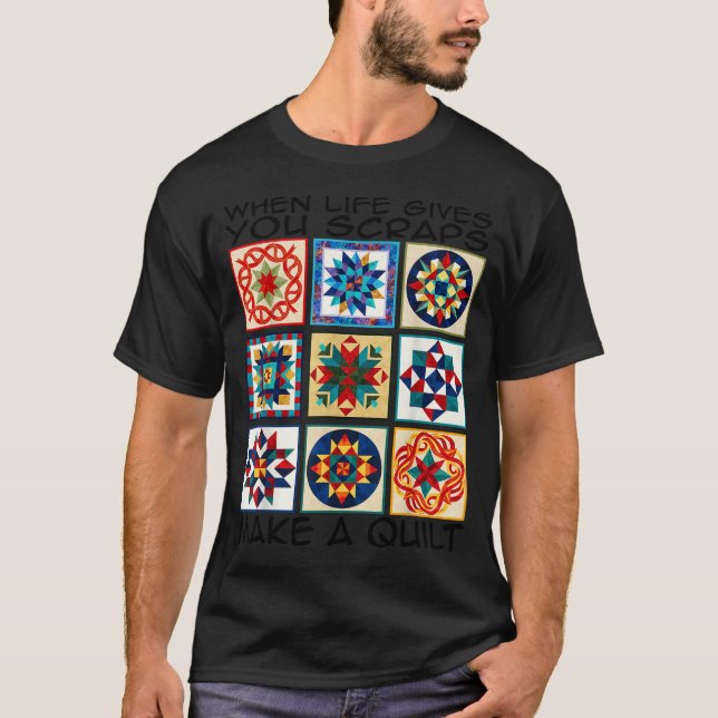 T-shirt Funny Quilting Sewing Make A Quilt Patterns Quilte (Devant)