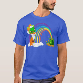 T-shirt Funny Rainbow Irish Leprechaun Fox St