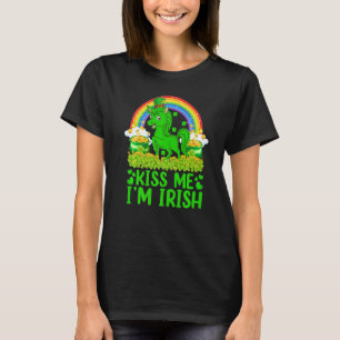 T-shirt Funny Rainbow Kiss Me Je suis Irish Unicorn St Pat