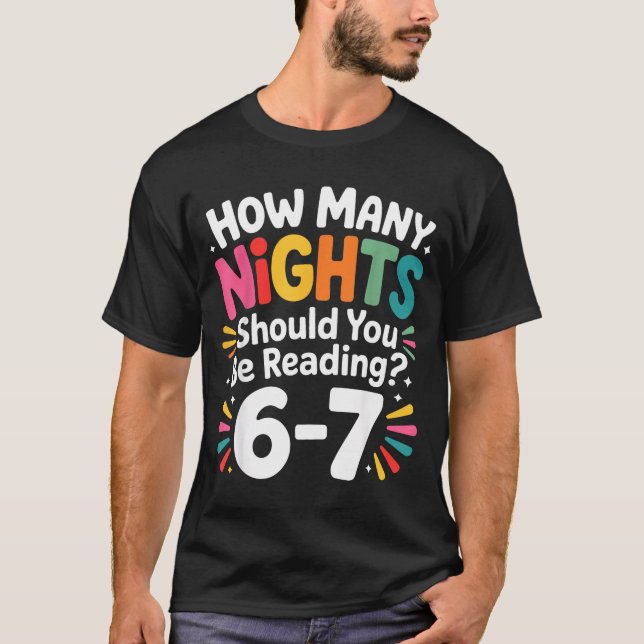 T-shirt Funny Reading 6 7 Six Seven Meme Englieacher Book  (Devant)