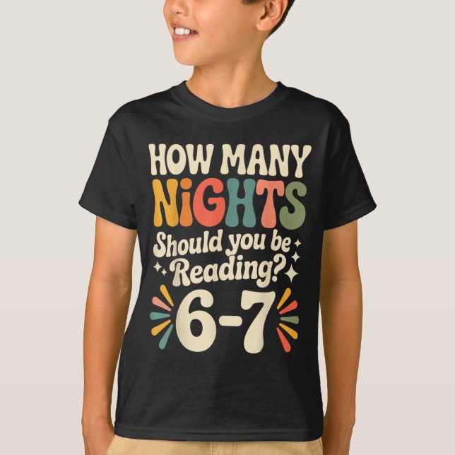 T-shirt Funny Reading 6 7 Six Seven Meme Englieacher Book  (Devant)