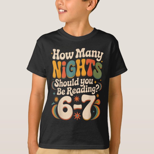 T-shirt Funny Reading 6 7 Six Seven Meme Englieacher Book  (Devant)