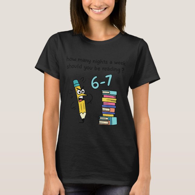 T-shirt Funny Reading Six Seven Meme Book Lover 67 Teacher (Devant)
