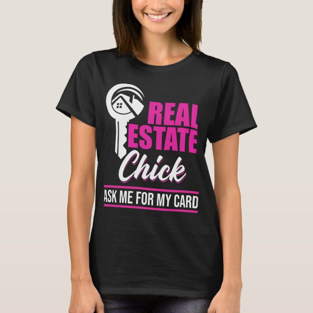 T-shirt Funny Real Estate Chick Property Broker Femmes (Devant)