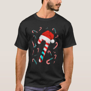 T-shirt Funny Red and White Candy Crew Père Noël Joyeux No