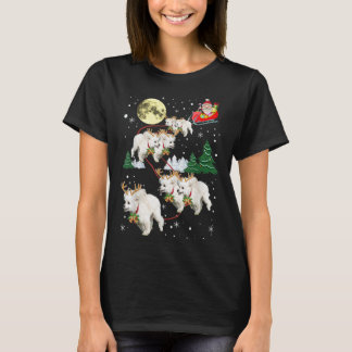 T-shirt Funny Reindeer Poodles Xmas Christmas Dog Lovers G