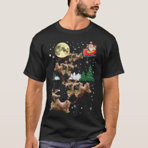 T-shirt Funny Reindeer Shih Tzu Noël Amoureux de les chien
