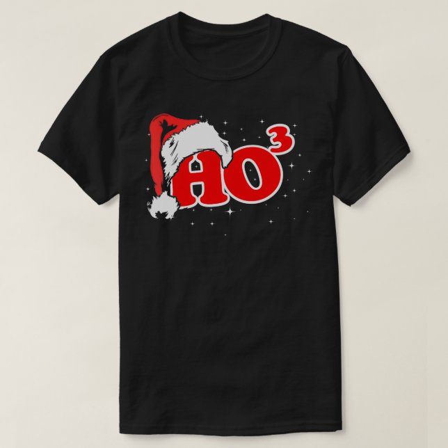 T-shirt Funny, rétro, ho3, Christmas, Santa Where My Hos A (Design devant)