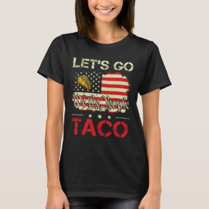 T-shirt Funny Retro Let’s Go Taco Mexicaine Humour aliment