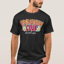 Funny Retro Procrastination Club Rainbow 