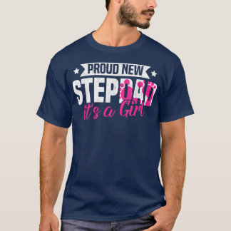 T-shirt Funny Retro Proud New Stepdad It's A Girl Gender R