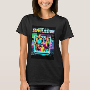 T-shirt Funny Retro Simulation Theory Bienvenue au Simul