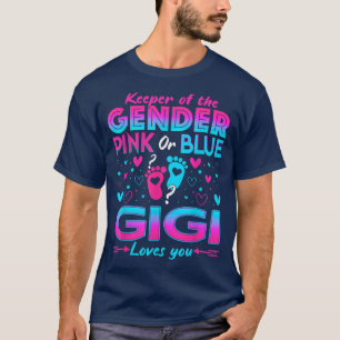 T-shirt Funny Rose Ou Bleu Gigi Vous Aime Genre Révéler Cu