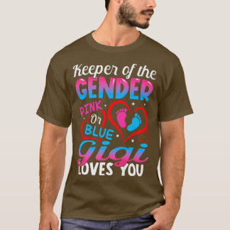 T-shirt Funny Rose Ou Bleu Gigi Vous Aime Genre Révéler Cu