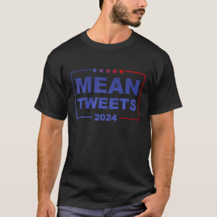 T-shirt Funny Rouge Blanc Bleu Moyenne Tweets 2024 T Chemi
