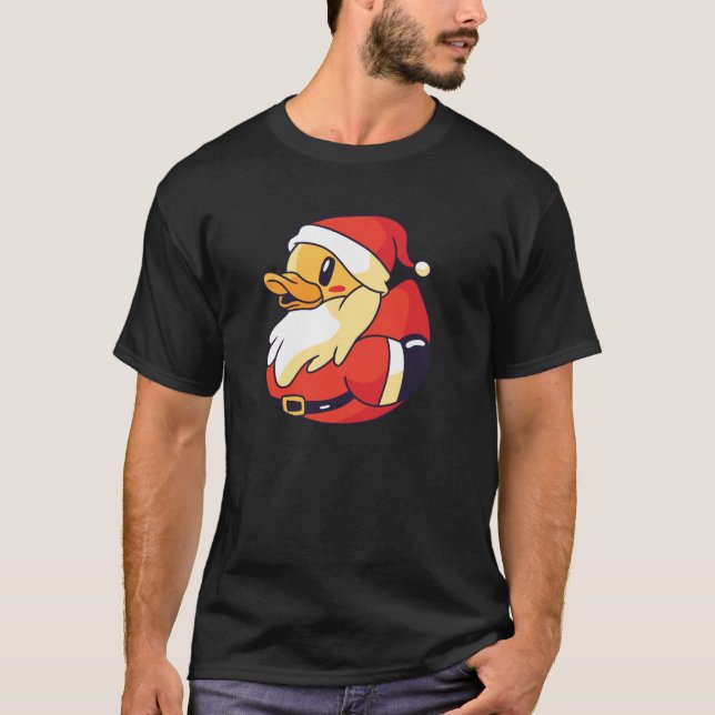 T-shirt Funny Rubber Duck Christmas Santa Rubber Ducky Pul (Devant)