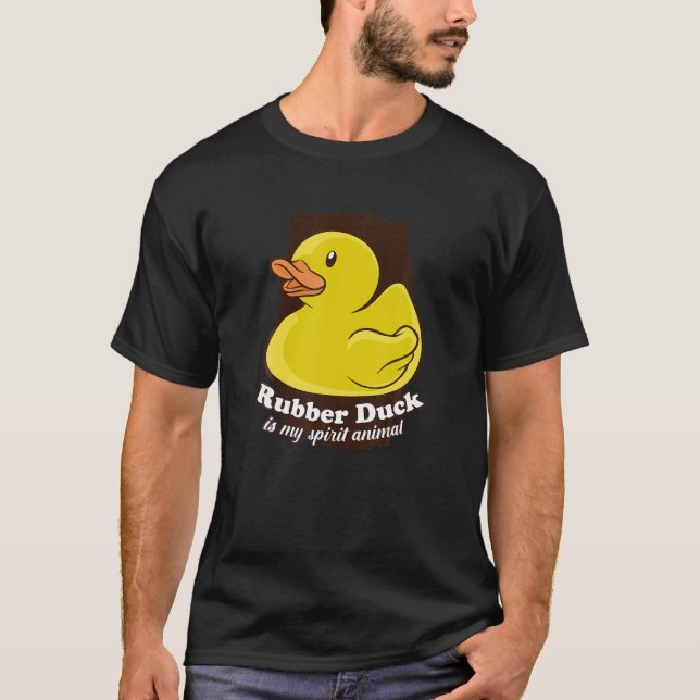 T-shirt Funny Rubber Duck Spirit Animal - Funny Cute Duck (Devant)