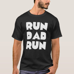 T-shirt Funny Run Papa Marathon 5k Jour de la course famil