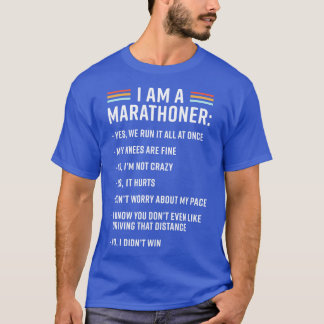 T-shirt Funny Runner Marathon Entraîneur Je Suis Un Marath