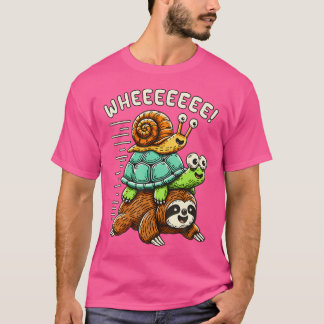 T-shirt Funny Running Riding Cute Animal Lover