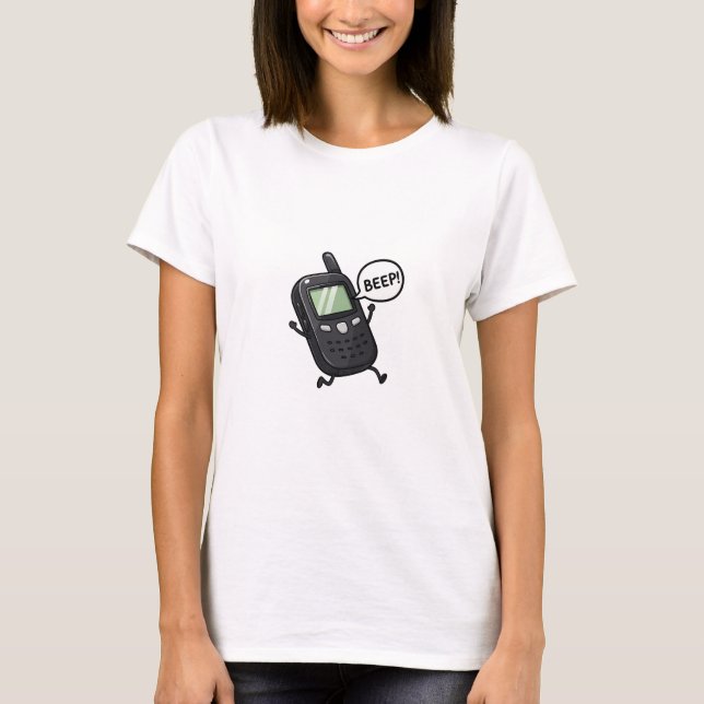 T-shirt Funny Running Vintage Cellphone (Devant)